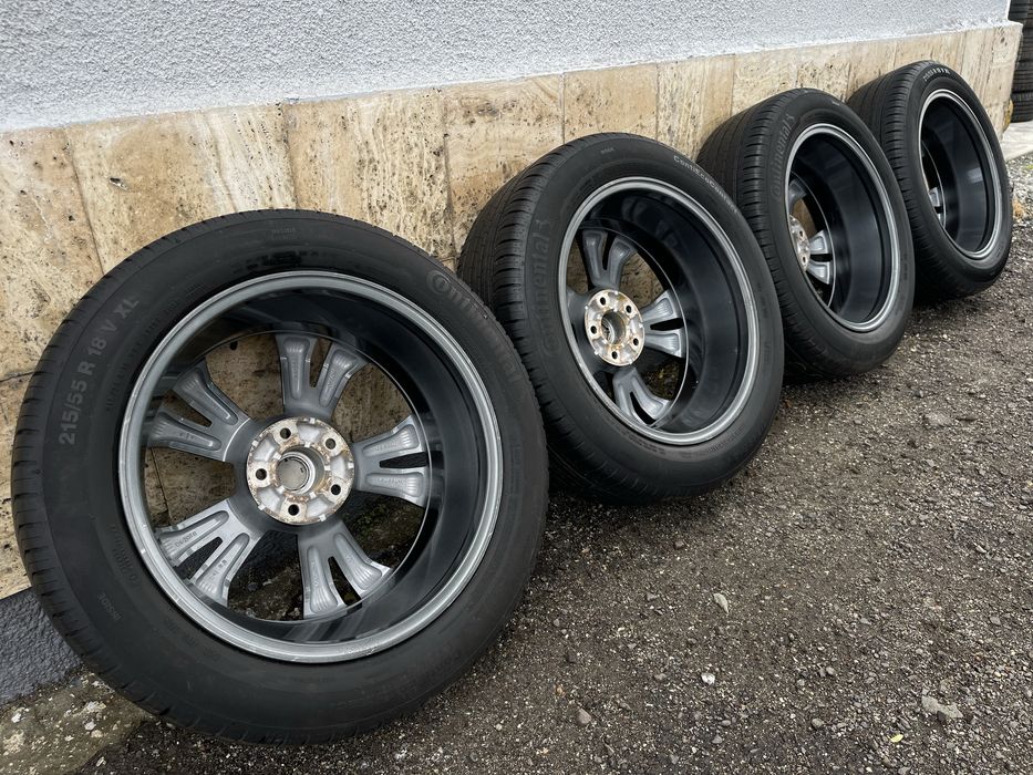 Jante Roti 18 Originale 5X114,3 Nissan Qashqai Juke Dacia Duster Renault Arkana Captur Anvelope vara 215 55 R18