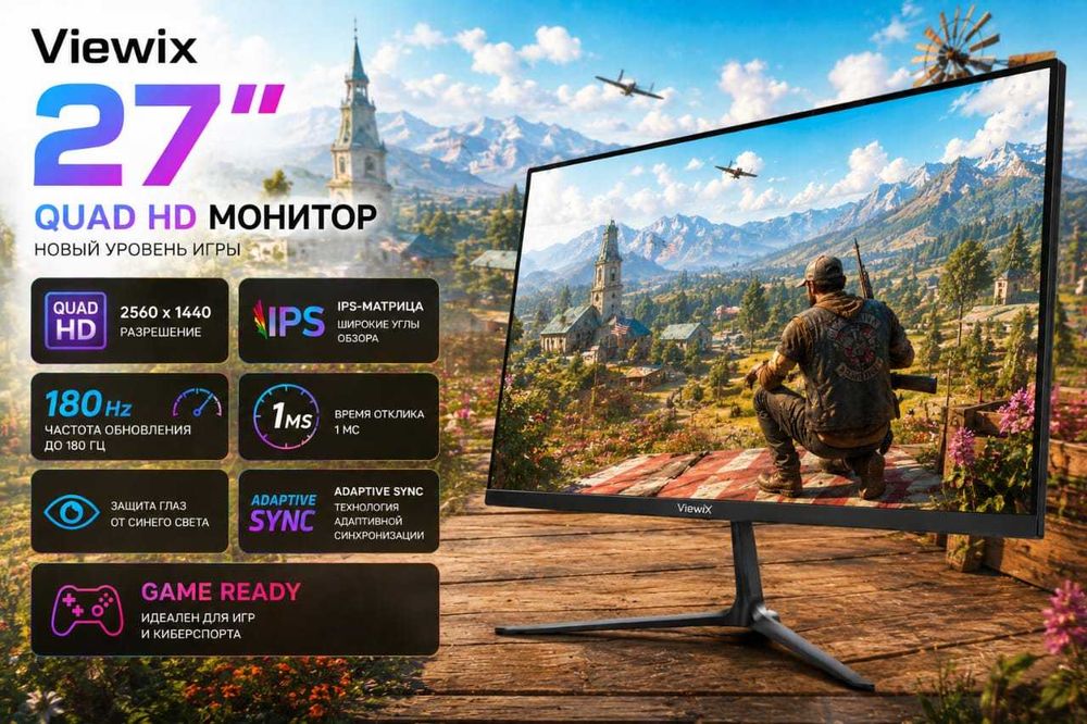 Монитор 27, 144Hz, 2560х1440
