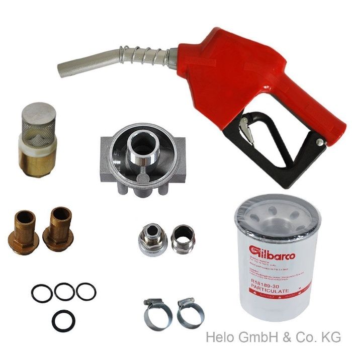 Pompa transfer motorina 12v 80l/min cu contor mecanic si filtru