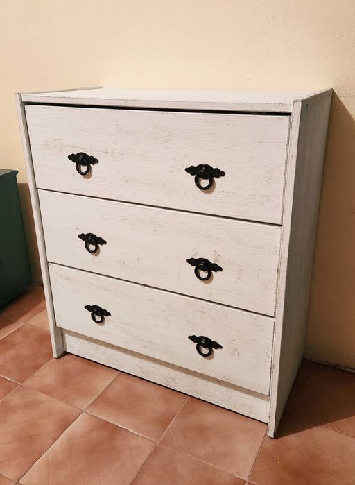 Дървен скрин Ikea Rast винтидж стил