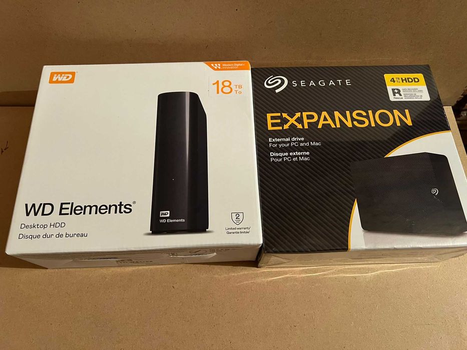 HDD Extern WD elements 18TB /Hard Seagate expansion 4TB, 3.5", USB 3.0