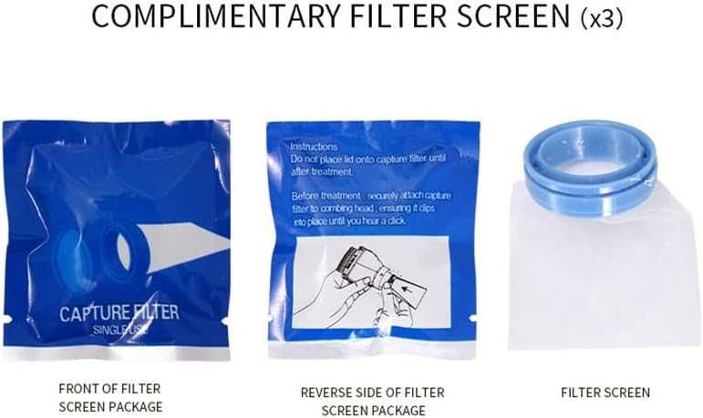 Електрически вакуумен гребен за кучета/котки - събиране на бълхи/въшки