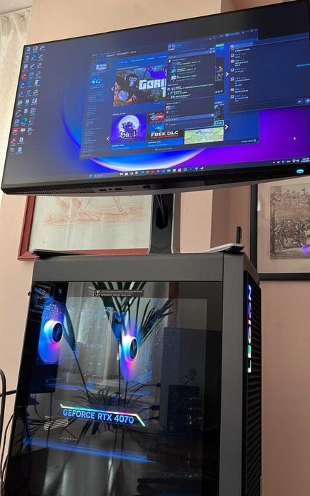 Vând PC Lenovo Legion I7 Gen10 și placa AMD 6750 12 GB RAM,SSD 1 TB