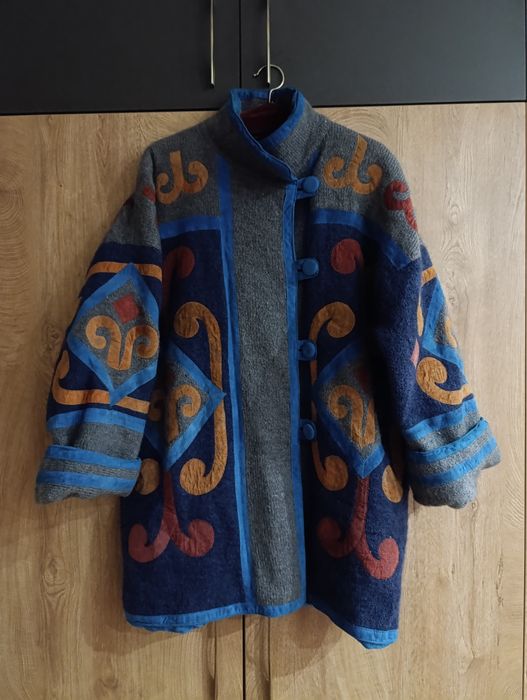 Вълнено плетено палто -ръчна изработка