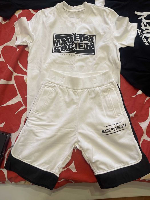 НОВИ!!!Тениски с печат MADE BY SOCIETY 7-10г.