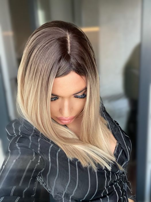 Peruca  scurta  blond natural