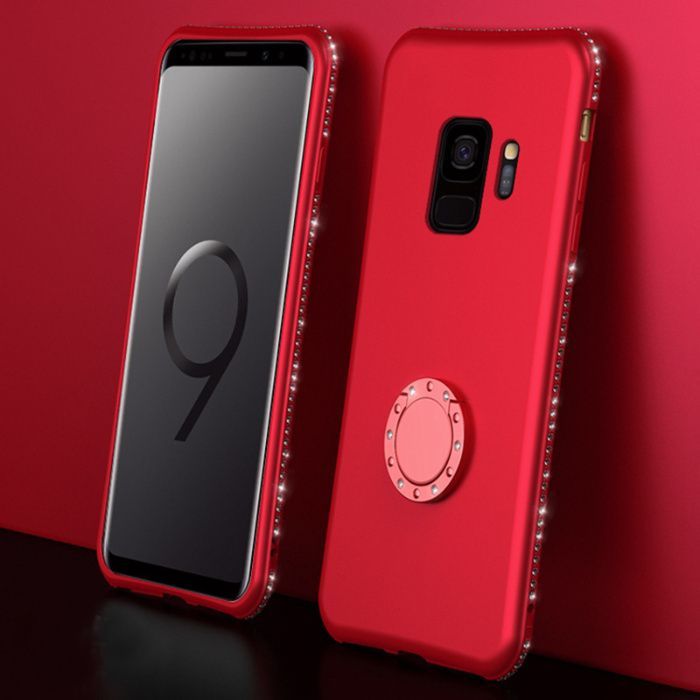 Husa cu pietricele si inel pentru Samsung Galaxy S8