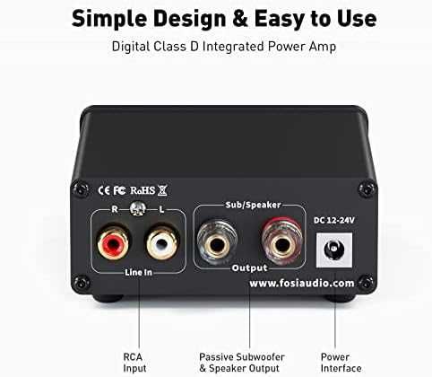 Fosi Audio M04 субуфер усилвател 100W Class D
