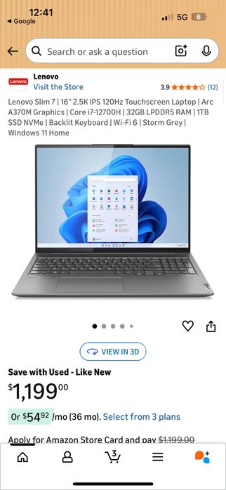 Lenovo Slim 7i 16IAH7