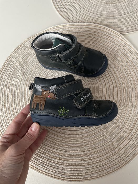 Ghete din piele naturală, mărimea 24 (15,6 cm), pentru băiat/fată, pentru toamnă/primăvară.