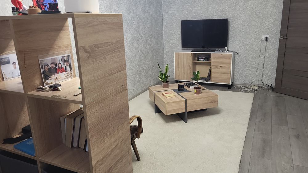 Стол с полками, дуб ЛДСП