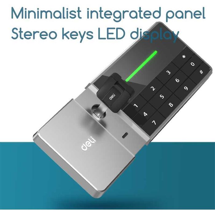 Сейф DELI ET552 электронный замок+ключ, черный, 600х380х360 мм, 28 кг