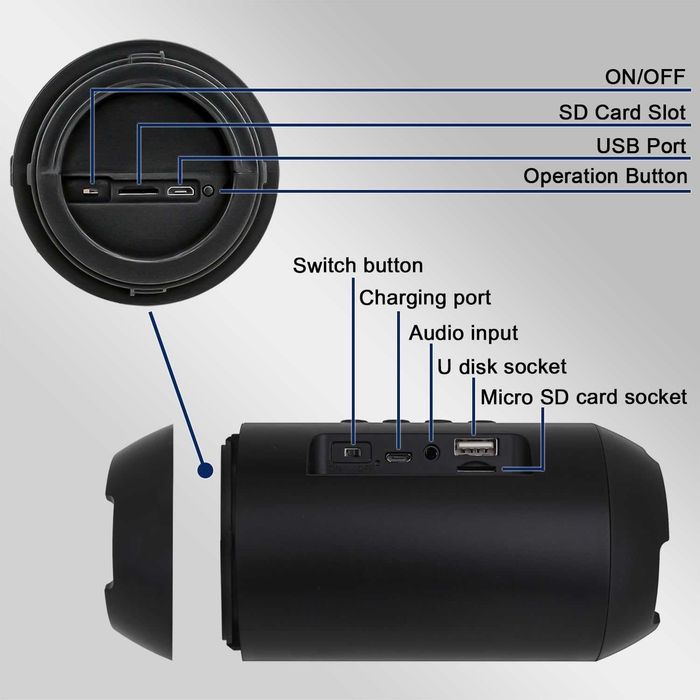 Шпионска камера-тонколона, 1080P HD, детектор на движение