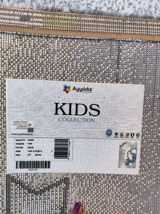 Vând covor Ayyıldız Kids Collection, model 580, culoare Blue, 160 pe 230 și 80 pe 150 cm