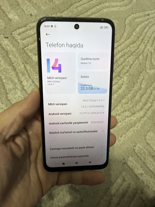 Redmi 10 holati yaxshi Aybi yóq