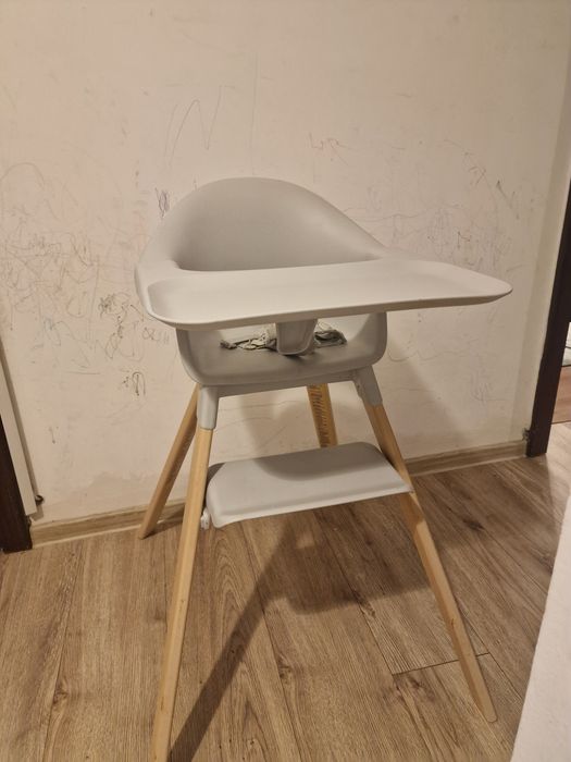 Scaun de masa Stokke Clikk High Chair - Cloud Grey (stare excelenta)