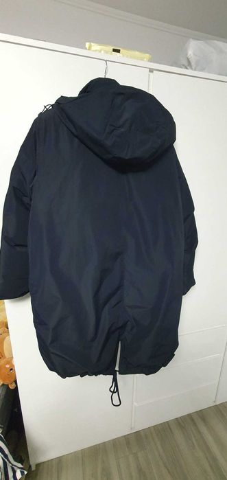 Parka lungă cu glugă din merinos Nicks Epigram ERUCW23521