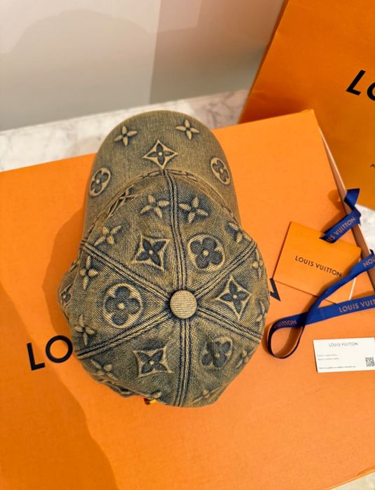 Sapca originala Louis Vuitton Baseball Cap Monogram Washed Denim Cap