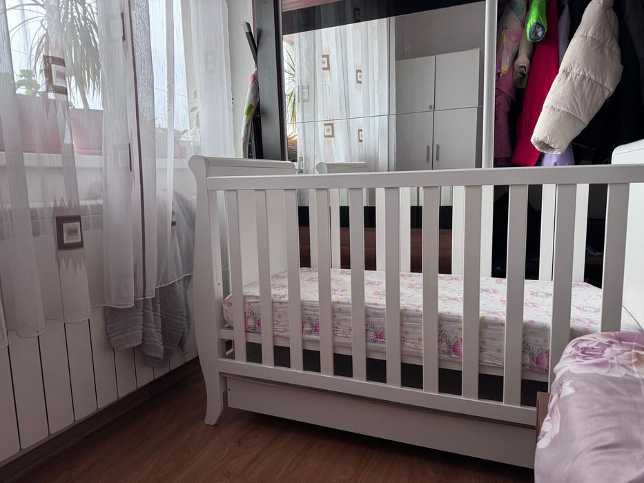 Pătuț copil alb Calarasi saltea inclusă