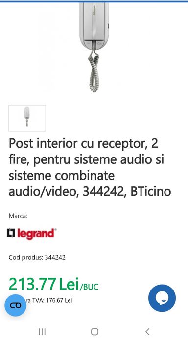 Interfon Post interior Btcino