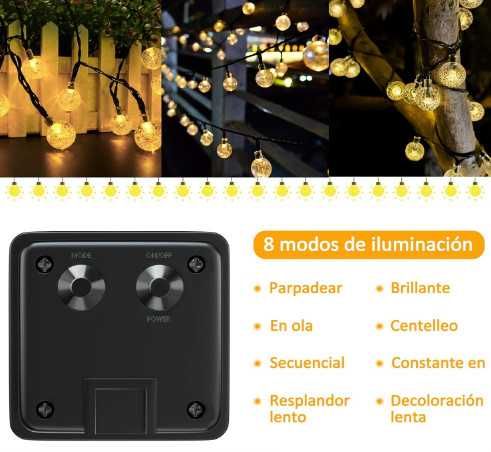 NORBASE комплект от 2 броя соларни гирлянди с кристални топки