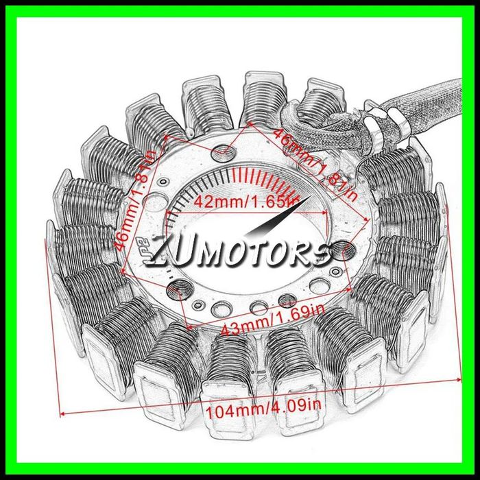 Magnetou atv LINHAI 300 275 260 - Stator atv LINHAI 300 310 320 - Diametru: 104MM