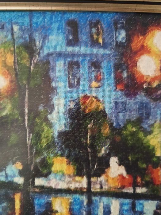 гоблен ,,Дъждовна вечер в Париж", ръчно ушит, единствен в света