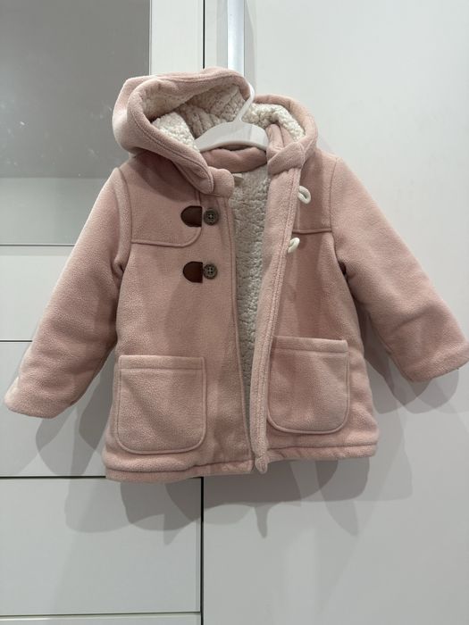 Palton H&M fetite culoare roz pal