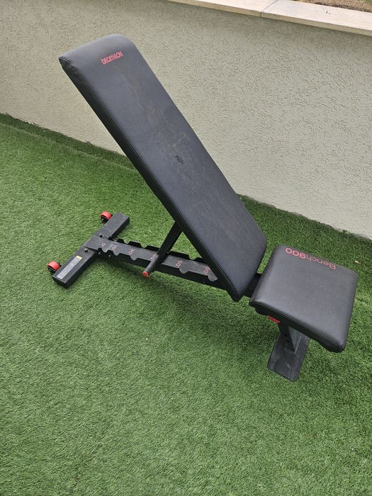 Echipament fitness complet Decathlon | bancă, bare, discuri, accesorii