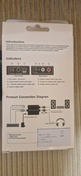 Converter audio digital/ analog