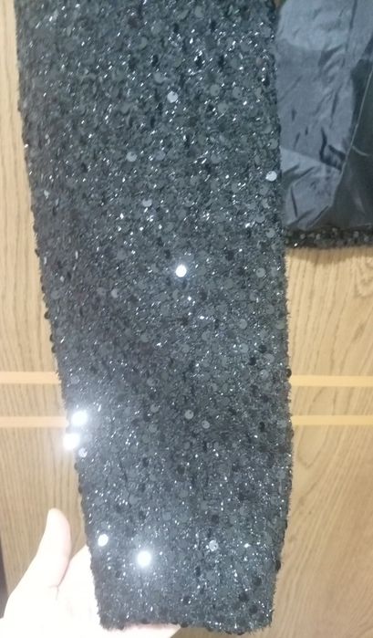 Sacou elegant negru cu paiete – Sinsay, mărimea L