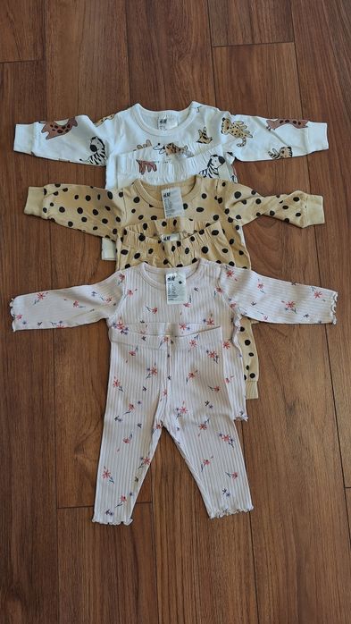 3 seturi bluza+ pantaloni, noi, H&M, marime 62