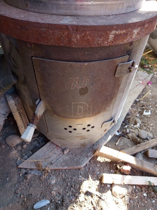 Boiler inox 70 litri, pe lemne