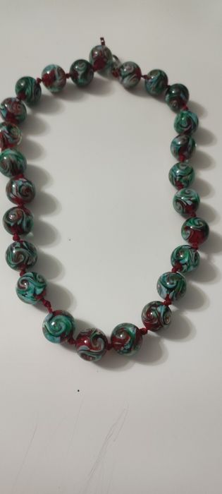 Бусы муранское и самоцветы   Италия
