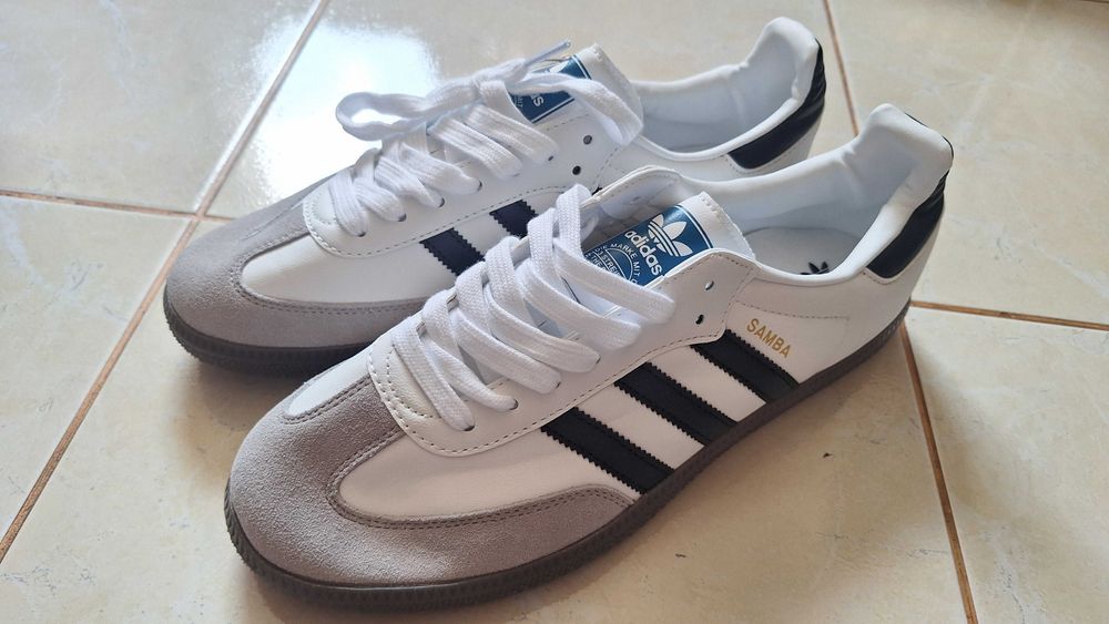 Adidas Samba OG B75806 White Black Grey Mărimea 43⅓ Noi cu Cutie