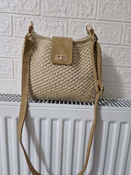 Стилна дамска чанта модел VMTERRA/ Ръчна изработка