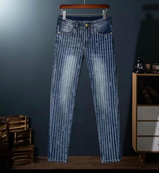 Джинсы мужские полосатые