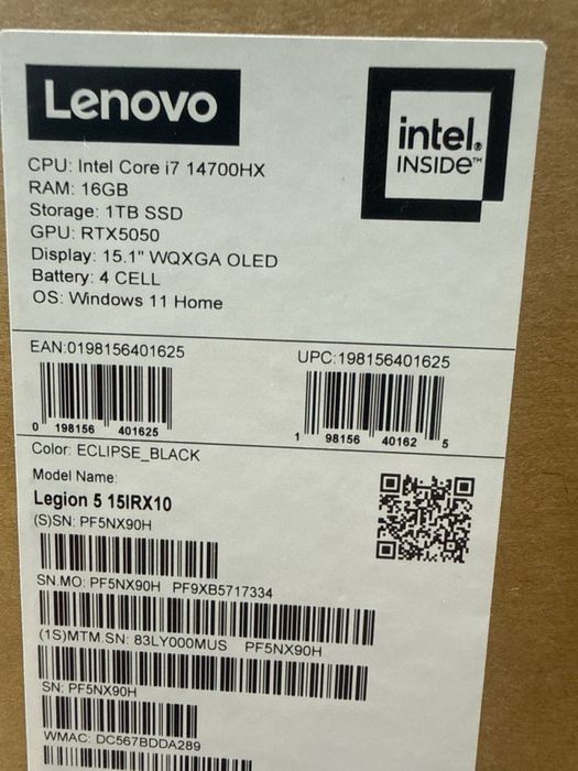 Lenovo Legion 5 15IRX10