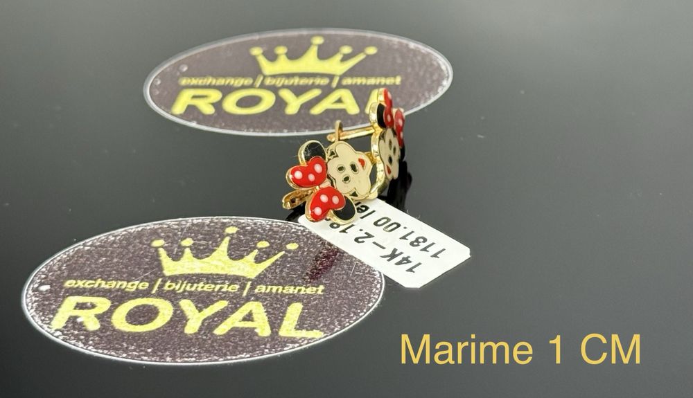 Bijuteria ROYAL : Cercei AUR 14K Copil / 2.18 GR