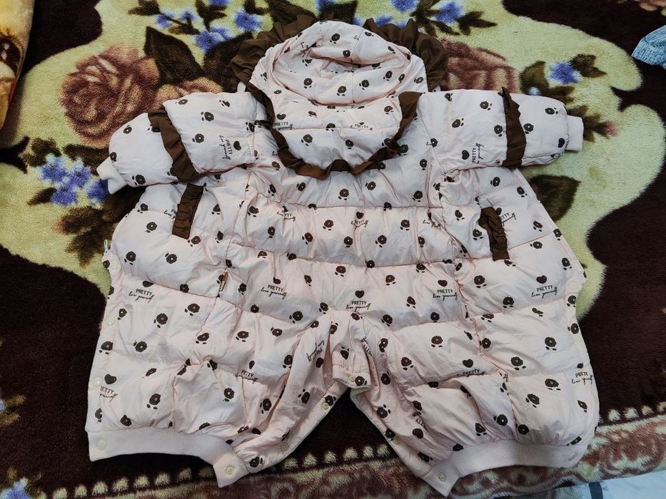 Теплый детский комбинезон