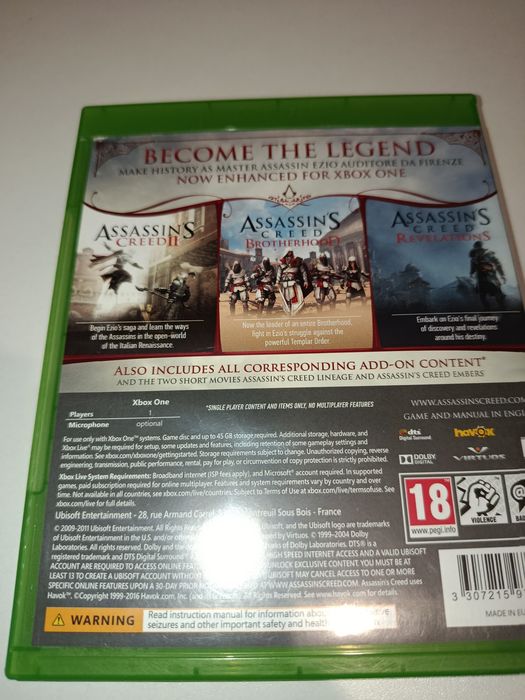 Assassins Creed EZIO COLLECTION XBOX toate cele 3 jocuri brotherhood  creed 2 si revelations