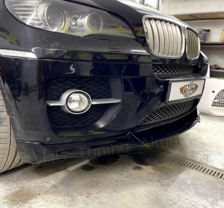 Губа на передний бампер BMW X6 E71