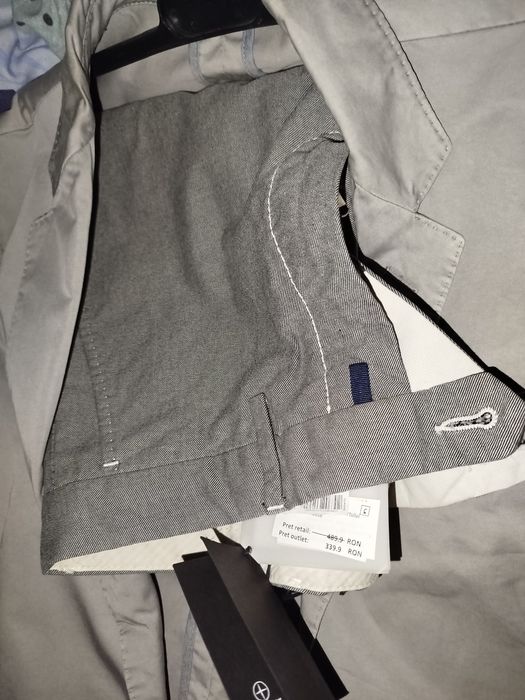 Vand sacou și pantalon bumbac nou din italia