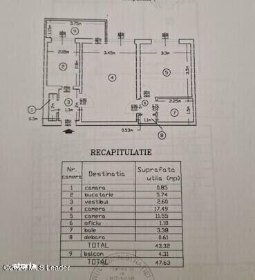 2 camere langa Parcul IOR | Etaj 1 | Potential de transformare