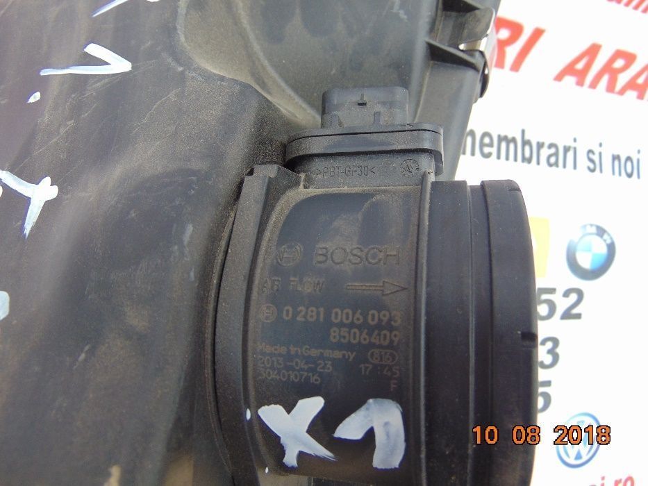 Debitmetru Aer BMW 2.0 X1 E84 E90 E91 E60 E61 E93 E81 E87 dezmembrez