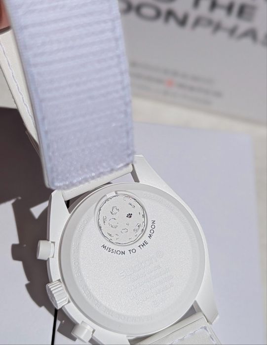 Ceas Omega Moonswatch Mission to The Moonphase Full Moon White