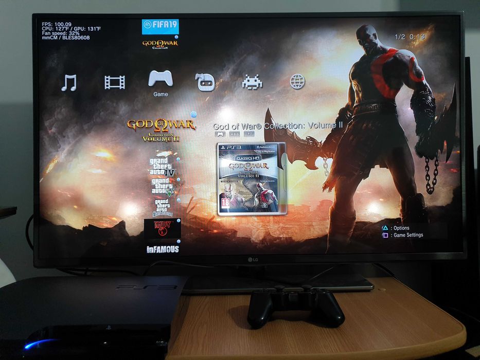 PS3 modat CFW OC 500 + 60 jocuri (GTA V, Red Dead, Castlevania, NFS)