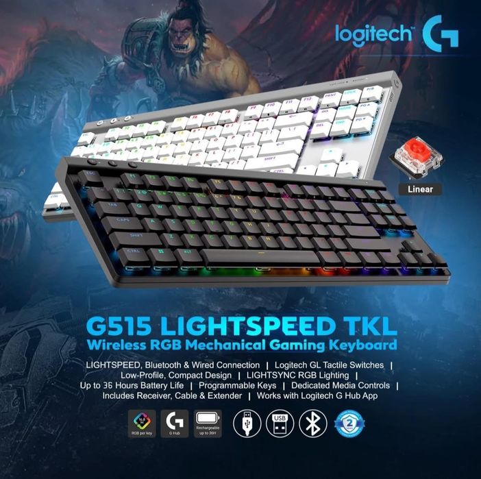 Logitech G515 СКИДКА Беспроводная Механическая Клавиатура