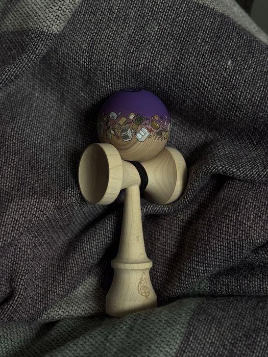 Kendama Miguel Purple Ash Tama with Maple Ken Erratic Squirrel