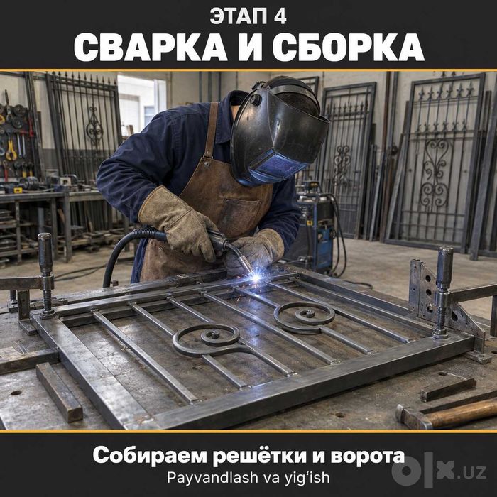 Решётки, ворота, навесы, козырьки — ковка Ташкент | Panjara, darvoza